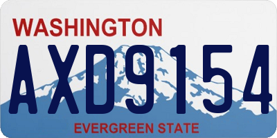 WA license plate AXD9154
