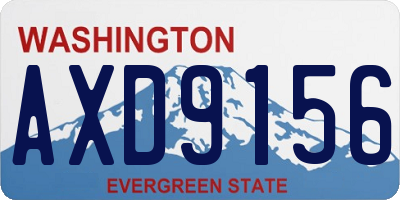 WA license plate AXD9156