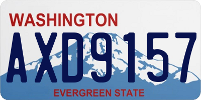 WA license plate AXD9157
