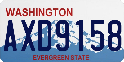 WA license plate AXD9158