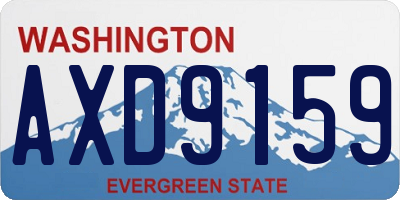 WA license plate AXD9159