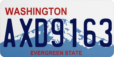 WA license plate AXD9163