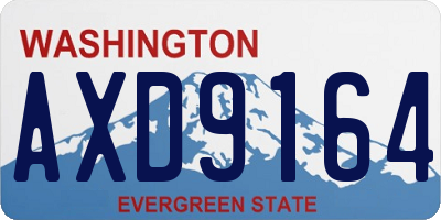 WA license plate AXD9164