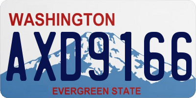 WA license plate AXD9166