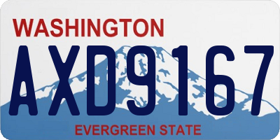 WA license plate AXD9167