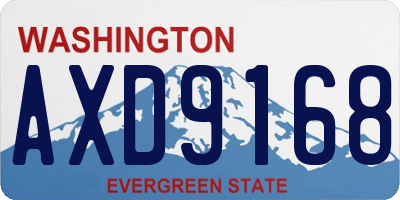 WA license plate AXD9168