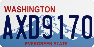WA license plate AXD9170