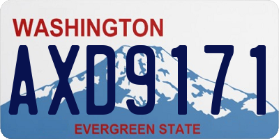 WA license plate AXD9171