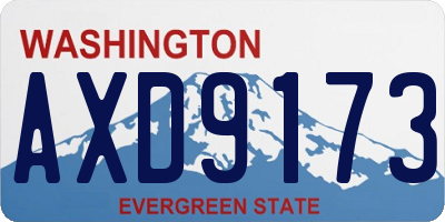 WA license plate AXD9173