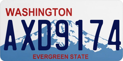 WA license plate AXD9174