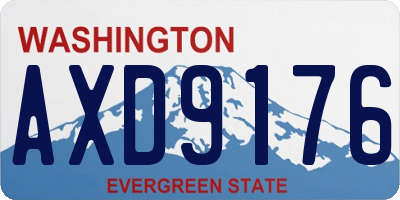WA license plate AXD9176