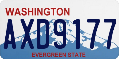 WA license plate AXD9177