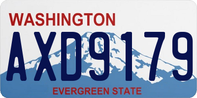WA license plate AXD9179
