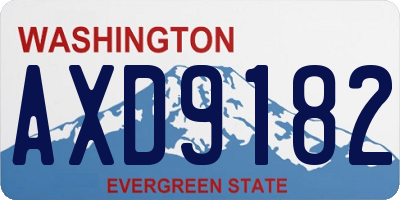 WA license plate AXD9182