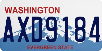 WA license plate AXD9184