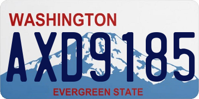 WA license plate AXD9185