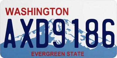 WA license plate AXD9186