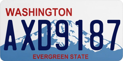 WA license plate AXD9187
