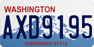 WA license plate AXD9195