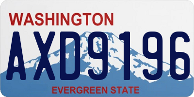 WA license plate AXD9196