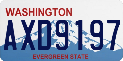 WA license plate AXD9197