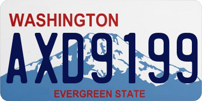 WA license plate AXD9199