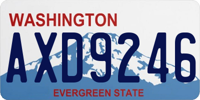 WA license plate AXD9246