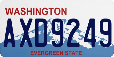 WA license plate AXD9249