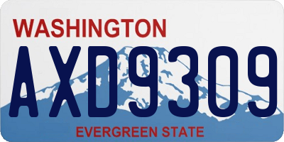 WA license plate AXD9309