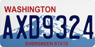 WA license plate AXD9324