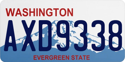 WA license plate AXD9338