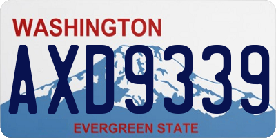 WA license plate AXD9339