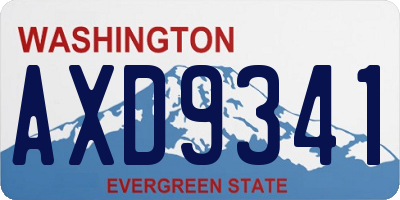 WA license plate AXD9341