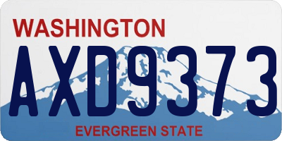 WA license plate AXD9373