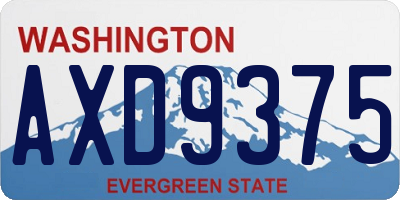WA license plate AXD9375