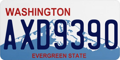WA license plate AXD9390