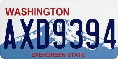 WA license plate AXD9394