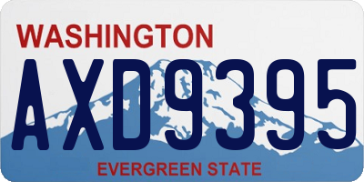 WA license plate AXD9395