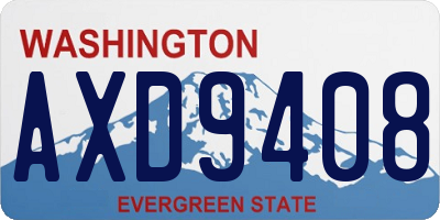 WA license plate AXD9408