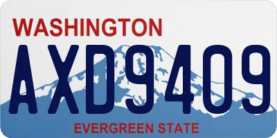 WA license plate AXD9409