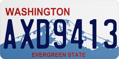 WA license plate AXD9413