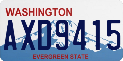 WA license plate AXD9415