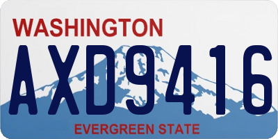 WA license plate AXD9416