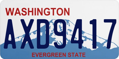 WA license plate AXD9417