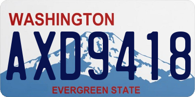WA license plate AXD9418