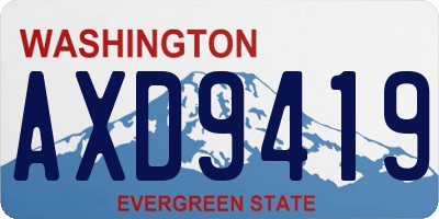 WA license plate AXD9419