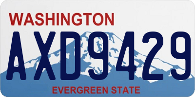 WA license plate AXD9429