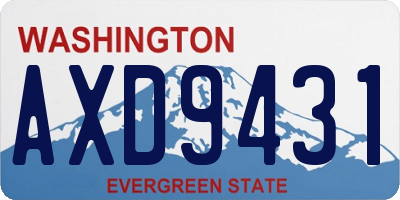 WA license plate AXD9431