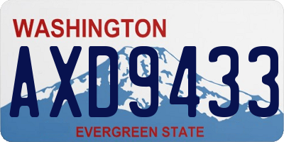 WA license plate AXD9433