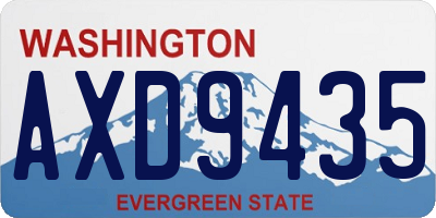 WA license plate AXD9435